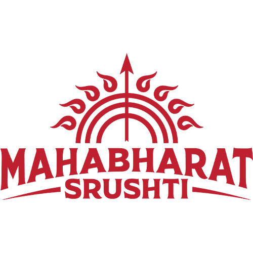 Mahabharat Srushti logo designed by Maitra Creative